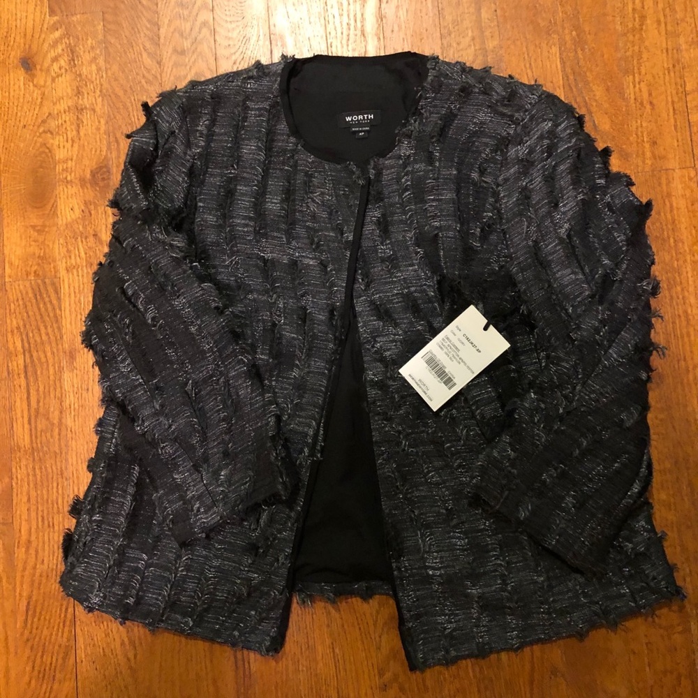 WORTH Shaggy 100% Silk Blazer